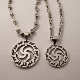 Символ Рода в Солнечном круге с чернением