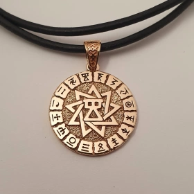 Чертог Девы с символом Рода в Солнце, из золота