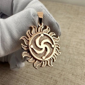 Оберег Символ Рода в Ярило из золота